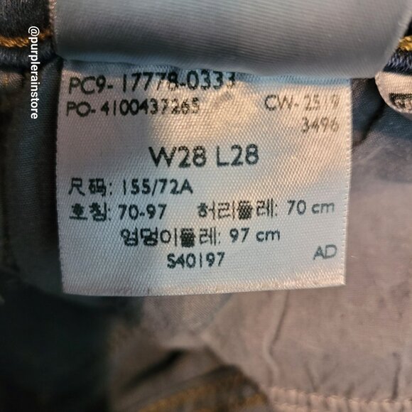 Levi's Jeans 28 Super Skinny 710 Mid Rise Medium Dark Wash Stretch Western - Picture 6 of 13